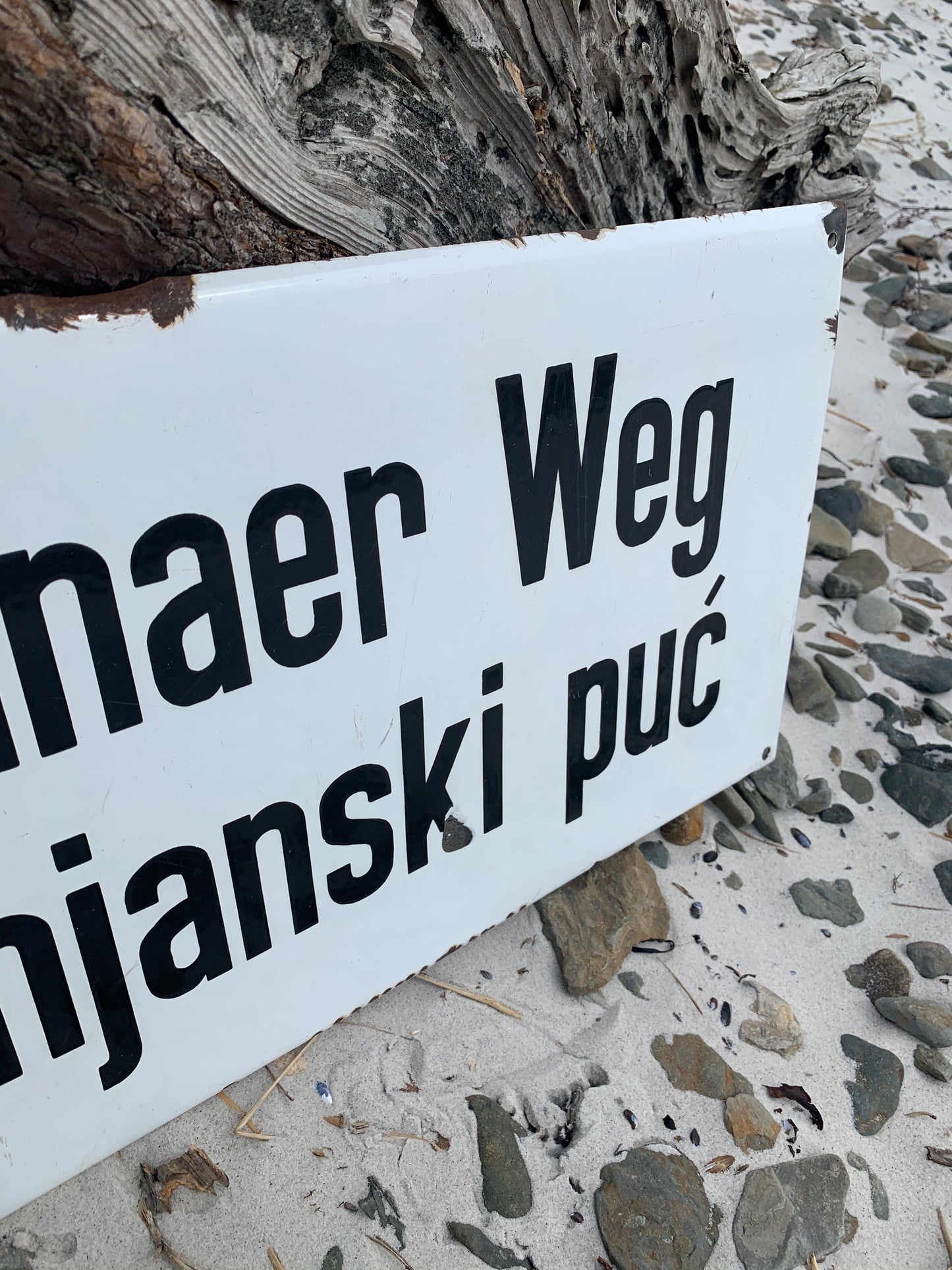 Stor emaljskylt
