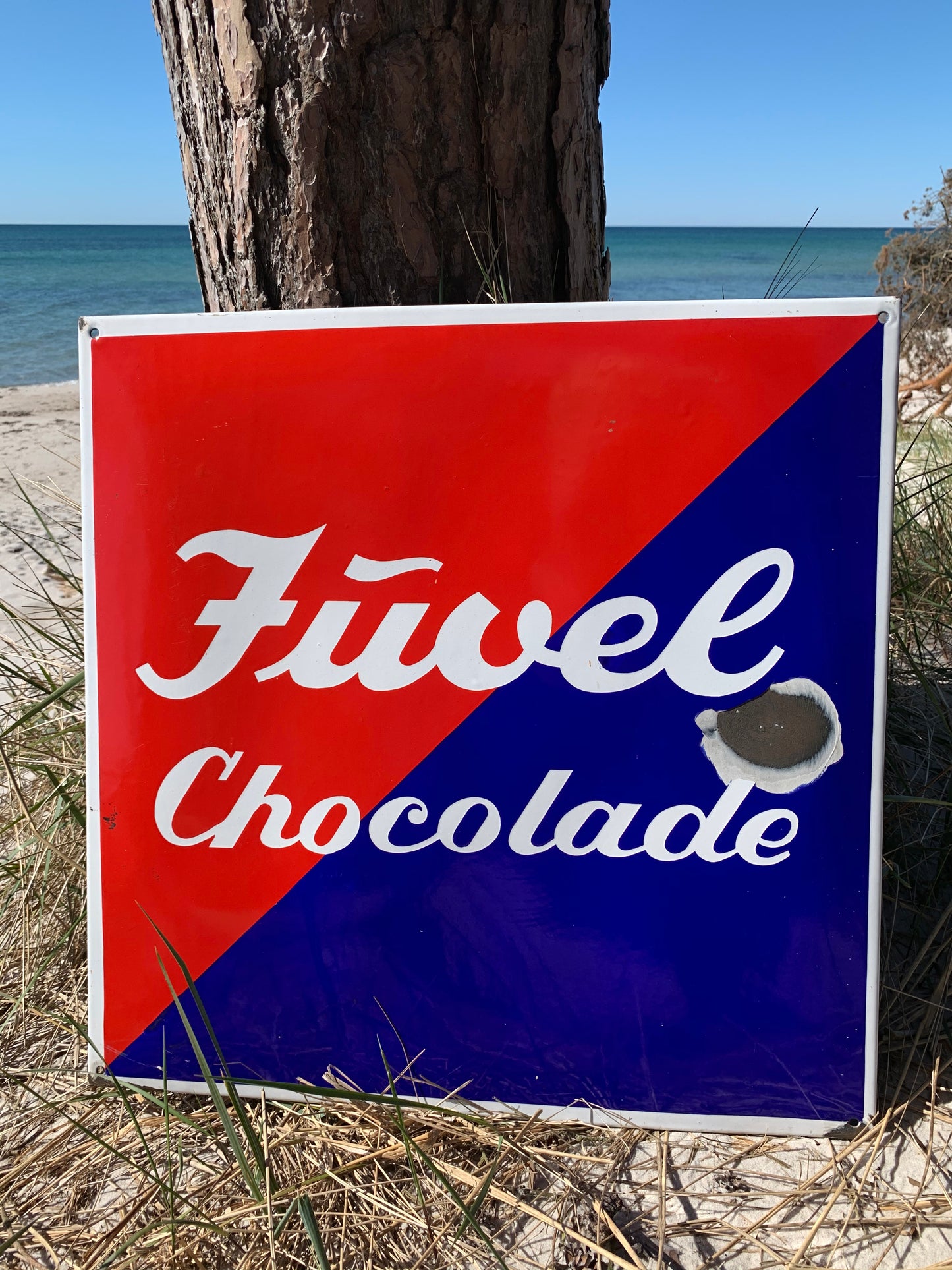 Vacker gammal skylt för chokladälskaren