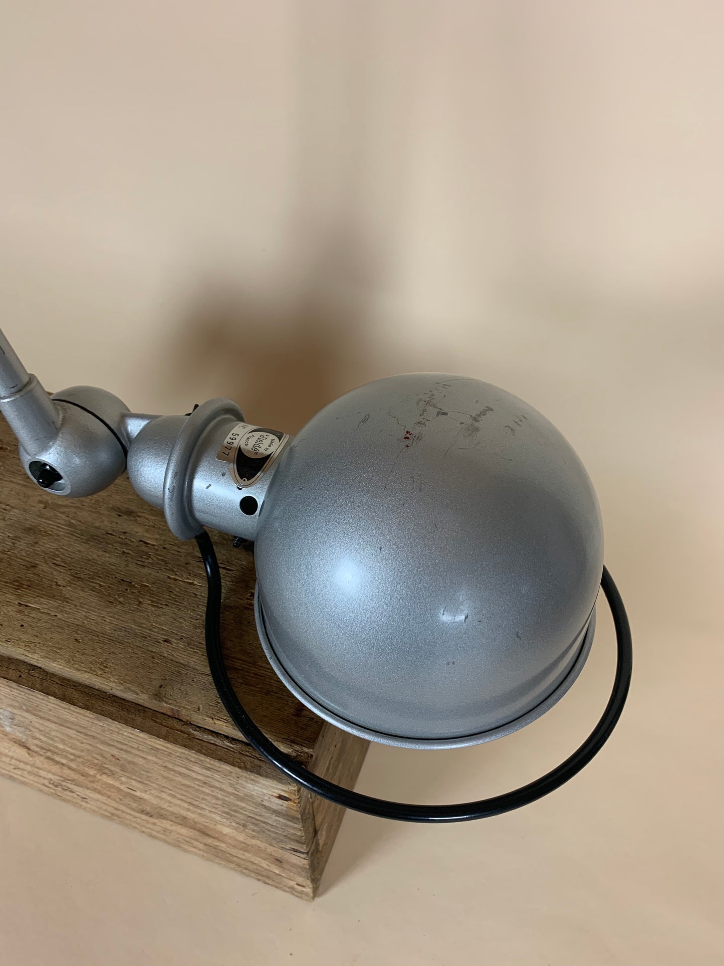 Jieldé vägglampa med två armar - Grå