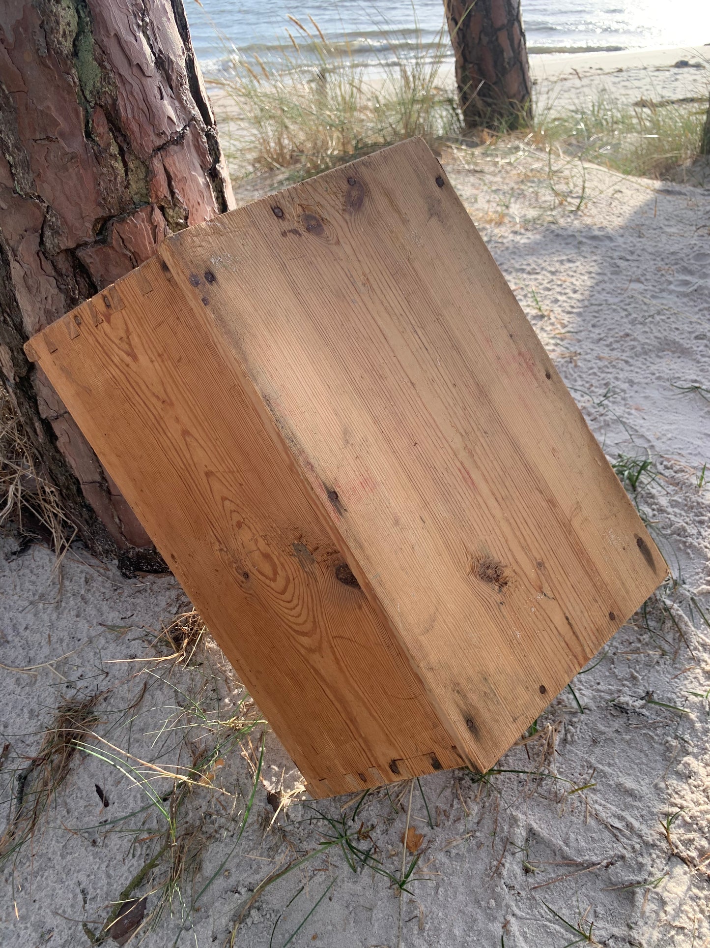 Trälåda med handtag