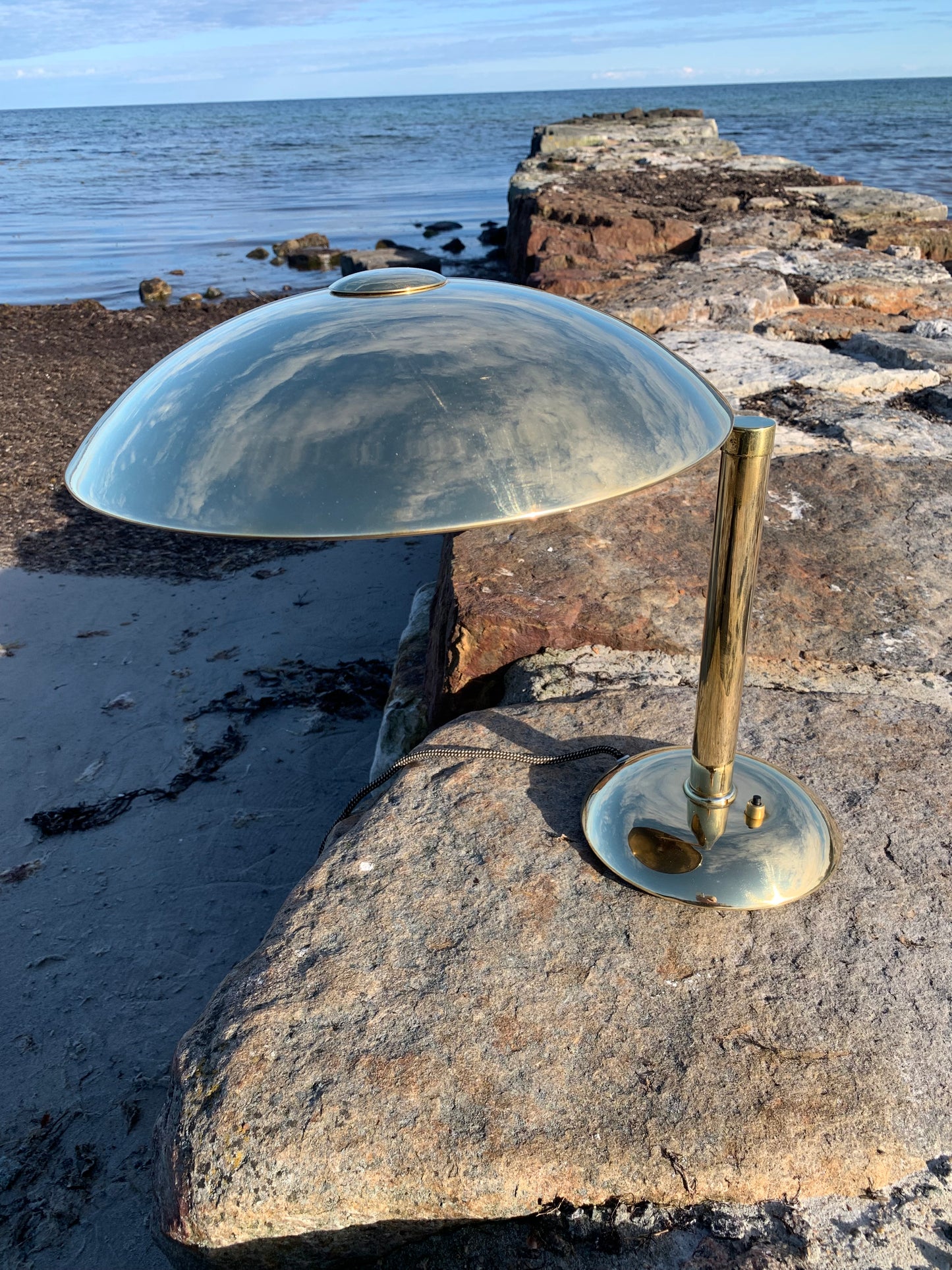 Egon Hildebrand mässingslampa med svängarm