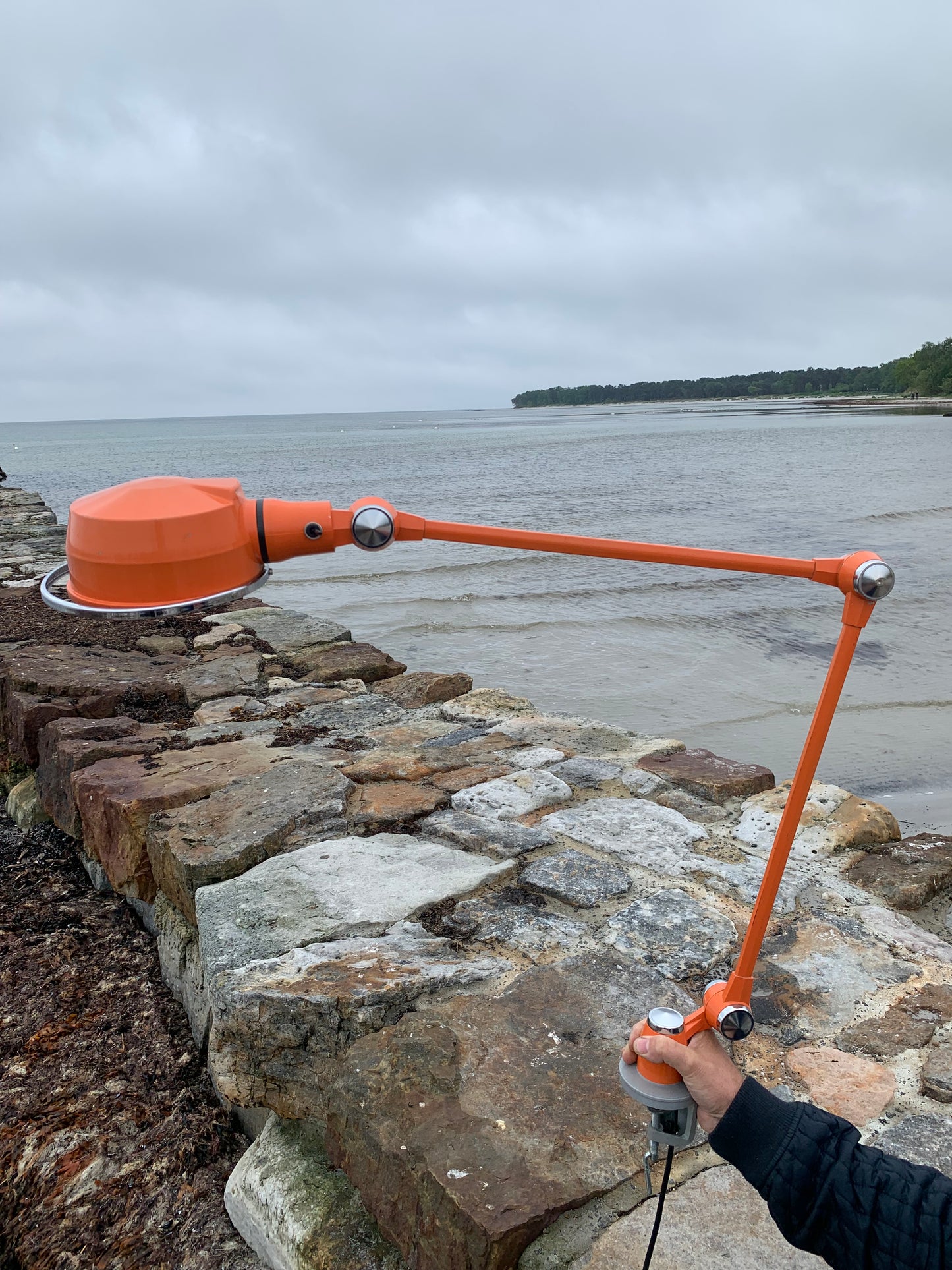 Jieldé-lampa med bordsfäste