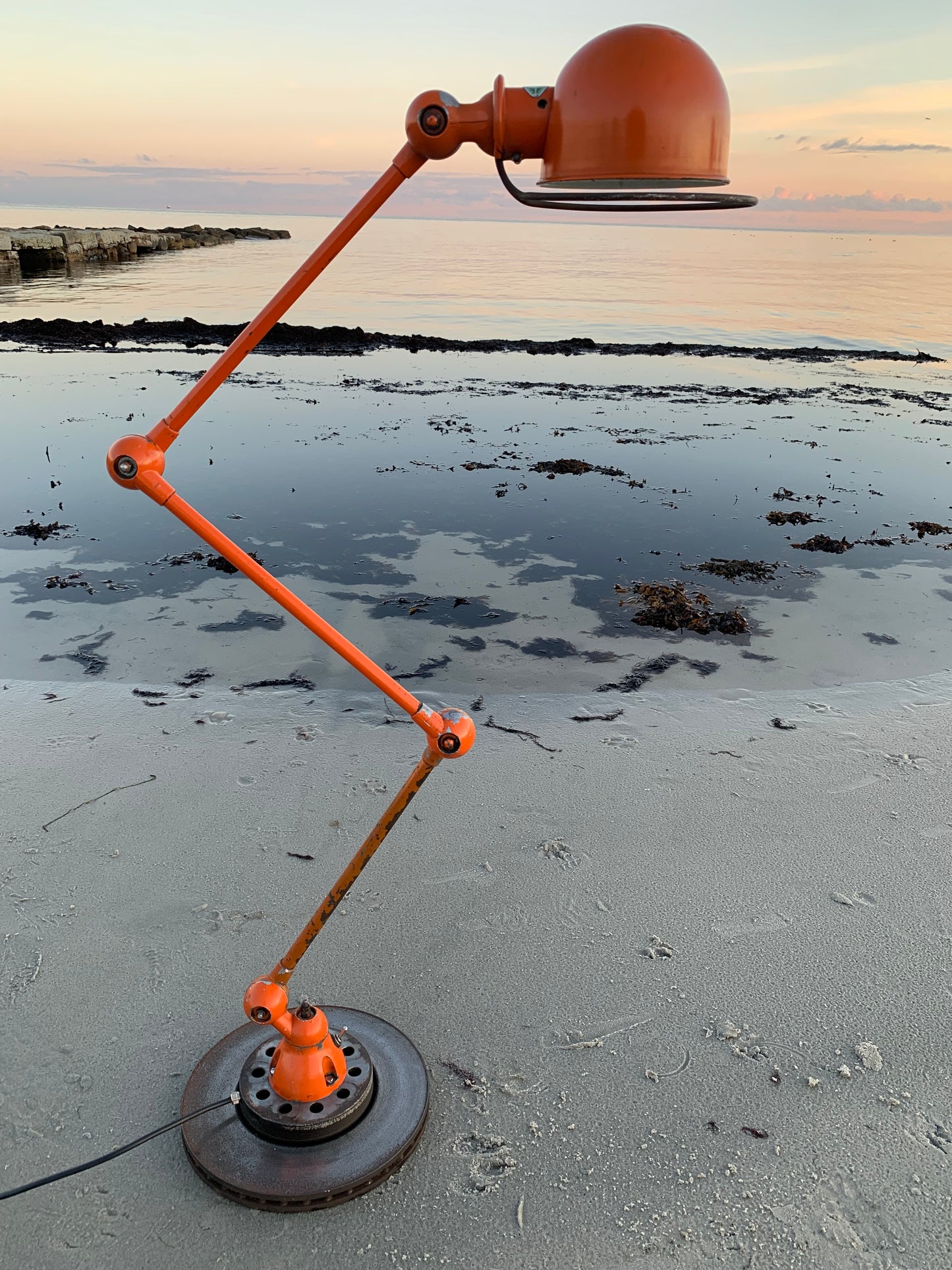 Jieldé bord/golvlampa med 3 armar - Orange