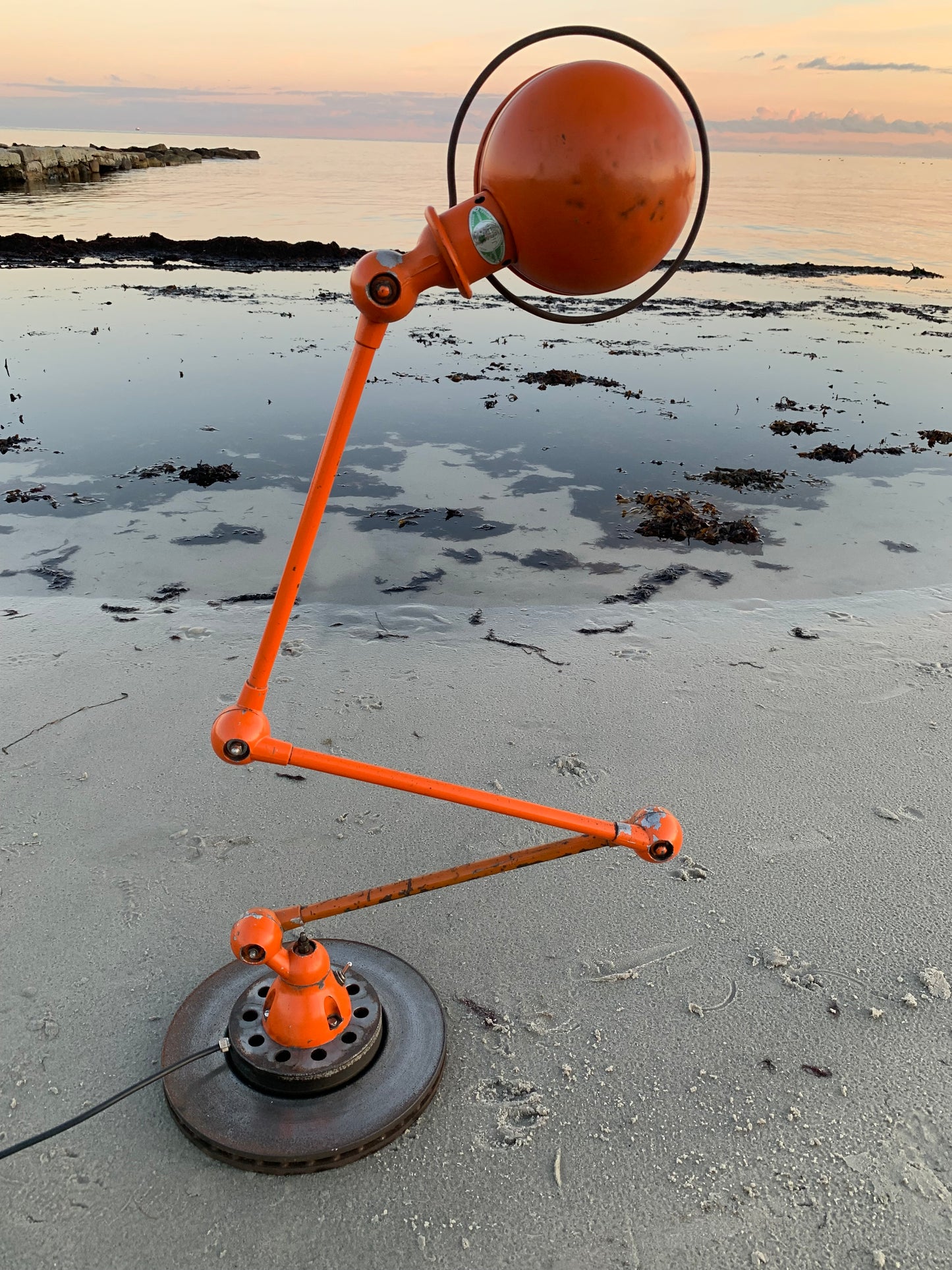 Jieldé bord/golvlampa med 3 armar - Orange