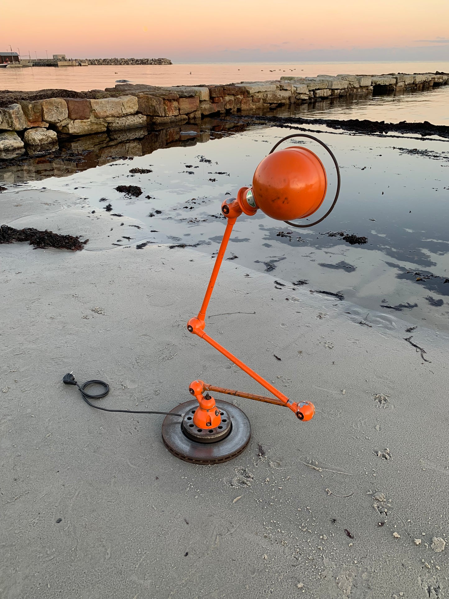 Jieldé bord/golvlampa med 3 armar - Orange