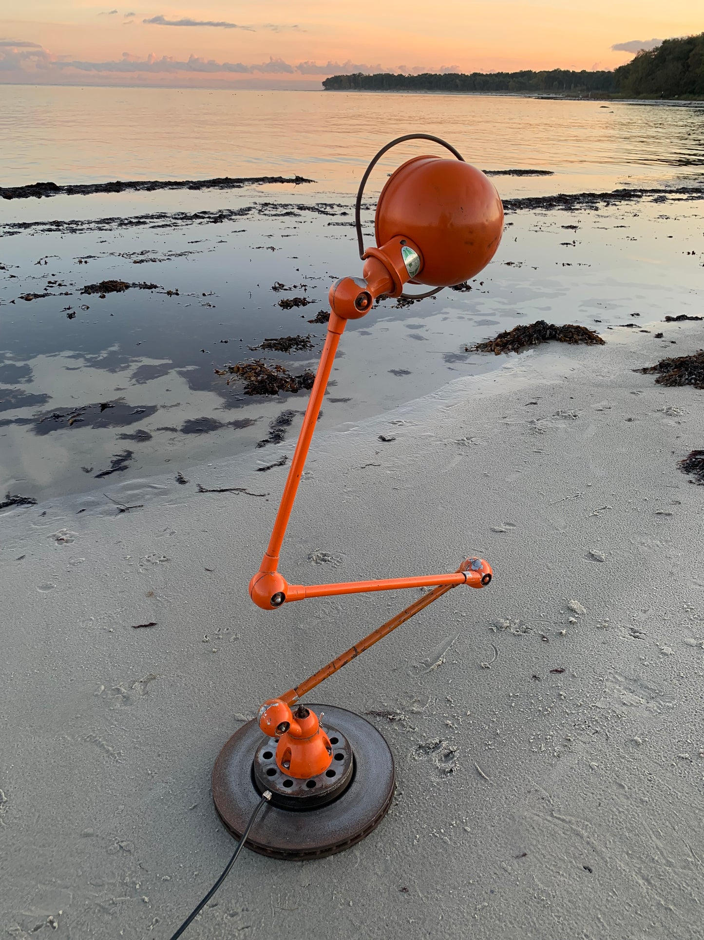 Jieldé bord/golvlampa med 3 armar - Orange