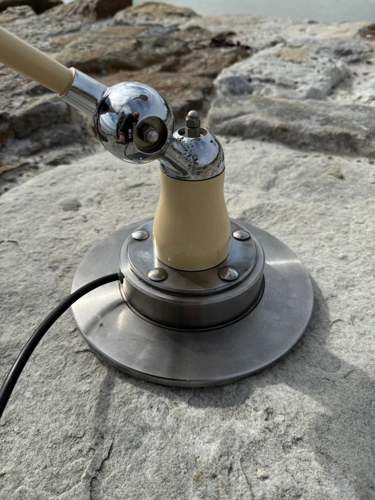 Jieldé bordslampa med två armar och bländskydd (Sällsynt utgåva)