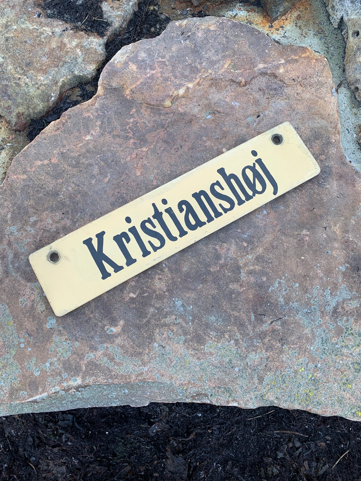 Gamla Bornholmsskylt från buss - Kristianshøj/Rønne