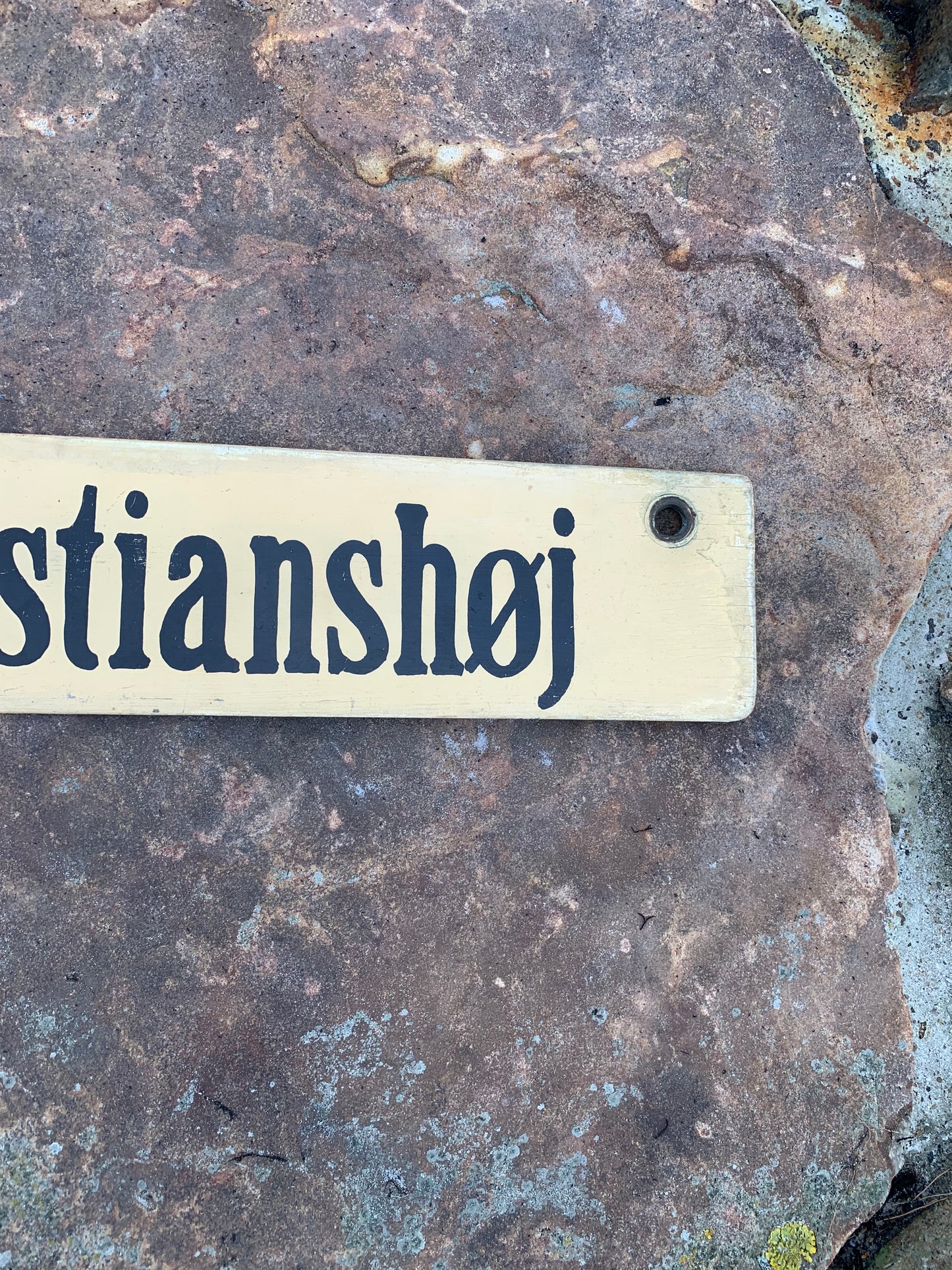 Gamla Bornholmsskylt från buss - Kristianshøj/Rønne