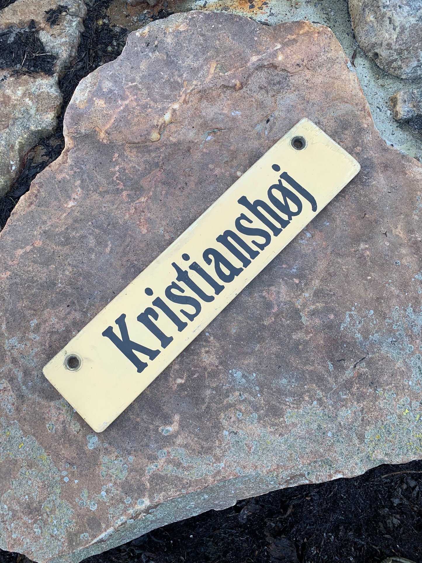 Gamla Bornholmsskylt från buss - Kristianshøj/Rønne