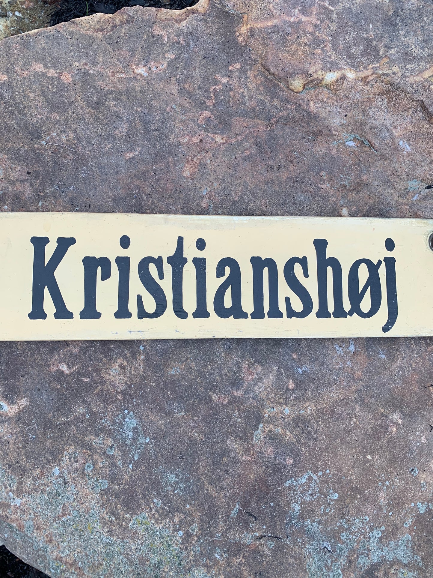 Gamla Bornholmsskylt från buss - Kristianshøj/Rønne