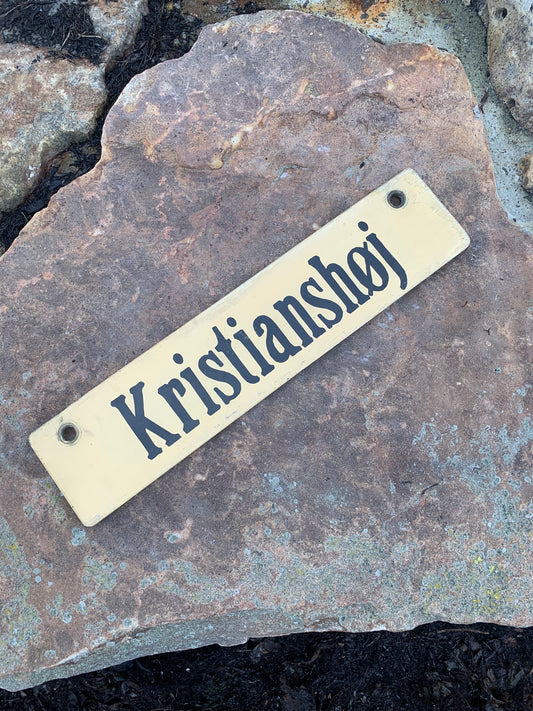 Gamla Bornholmsskylt från buss - Kristianshøj/Rønne