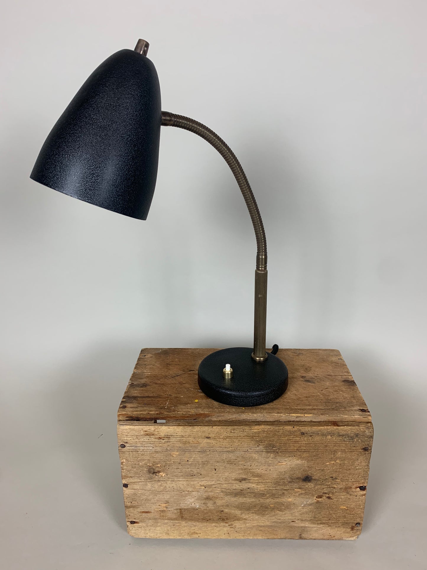 Vintage lampa med flex arm - Svart