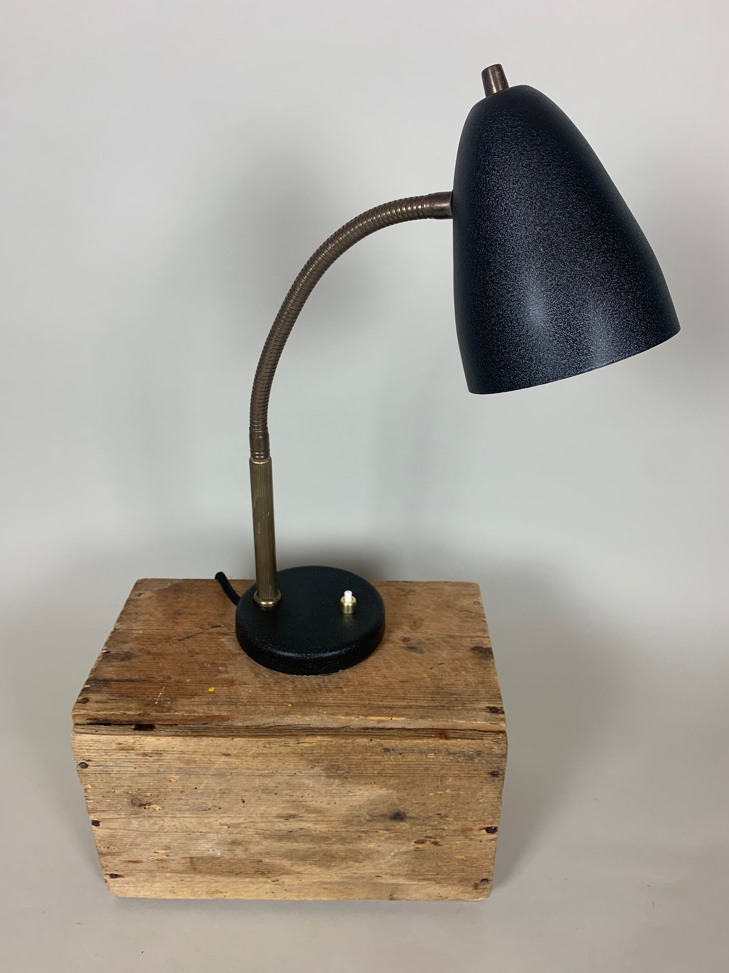Vintage lampa med flex arm - Svart