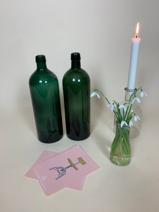 Dekorativ grön flaska - Priset är pr PCS.