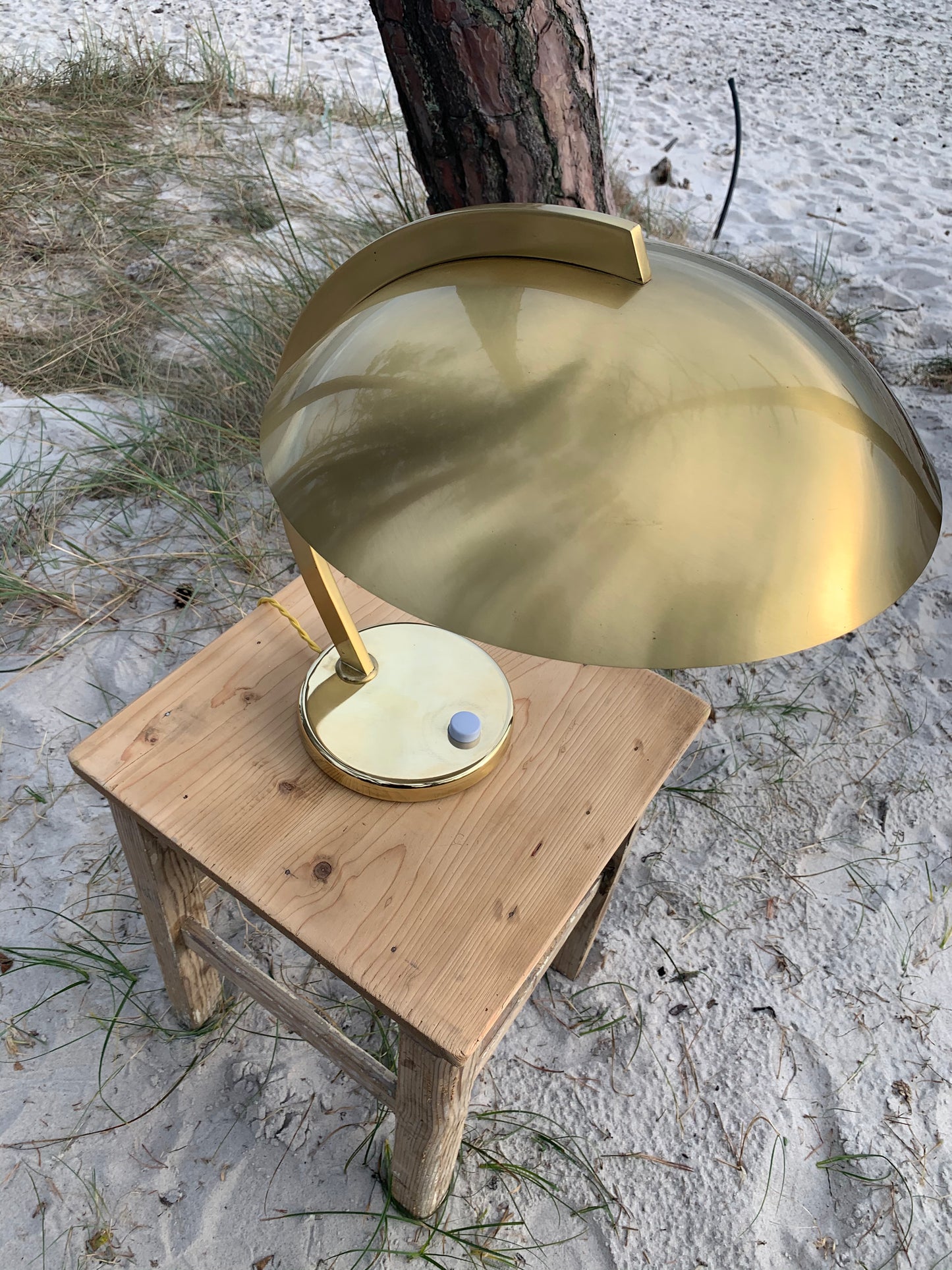 Egon Hillebrand vintage lampa i mässing
