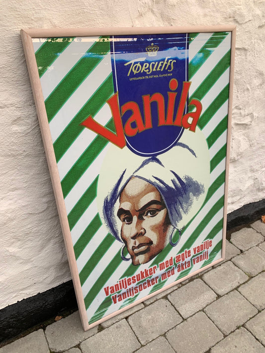 Vacker och stor vaniljbild med ram