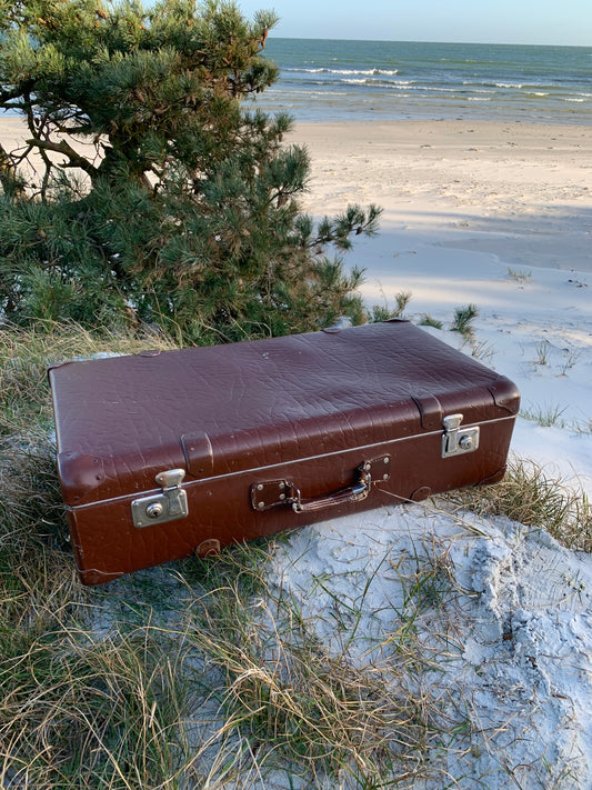 Stor brun resväska